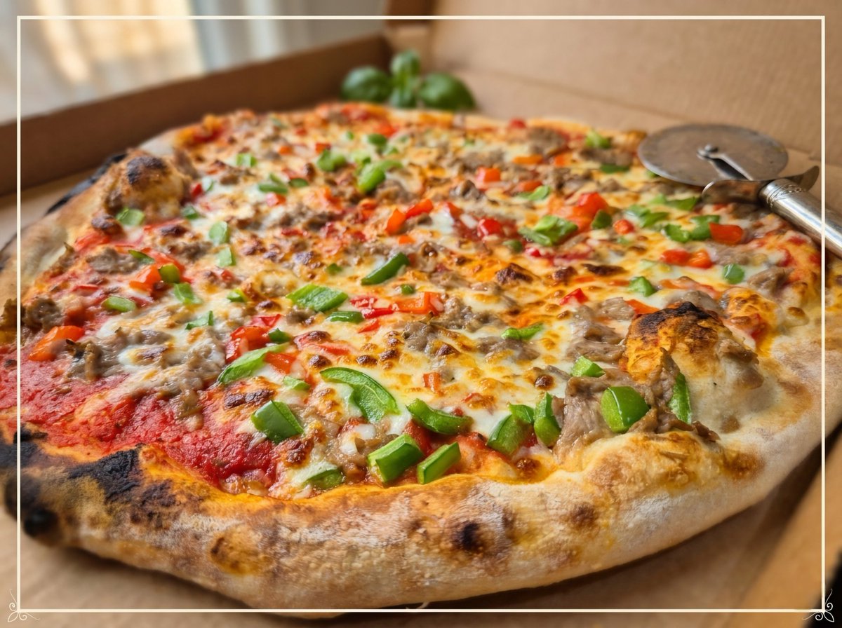 👌🏻 Nuestra masa artesanal se convierte en el lienzo perfecto para esta obra de arte culinaria llamada ESPECIAL DE LA CASA.

⭐️ Masa fresca, salsa de tomate, queso mozzarella, bacon, champiñón, pimiento morrón, pimiento verde y carne.
🍕🙂🍕

#DarilosPizza #Illescas #Toledo