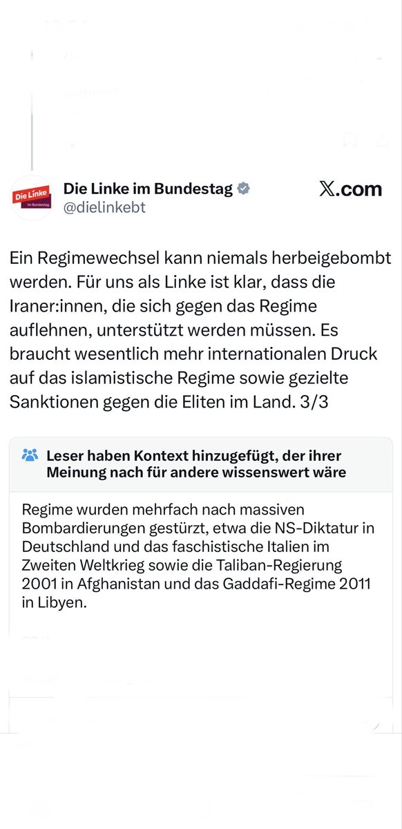 Das ist gemein. Woher sollen sie bei der Linkspartei wissen, dass man Regimewechsel sehr wohl herbeibomben kann? Die Grundvoraussetzung für ein Mandat im Bundestag ist, dass man im Geschichtsunterricht durchgeschlafen hat.