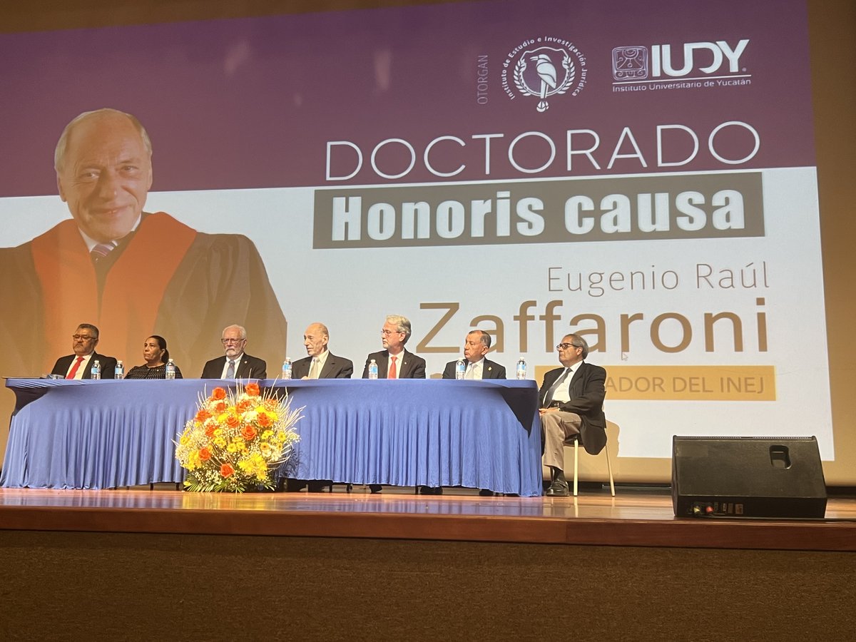 varangodurling's tweet photo. Doctorado honoris causa a Dr Eugenio Zaffaroni  por INEJ https://t.co/VnCskuq3aG