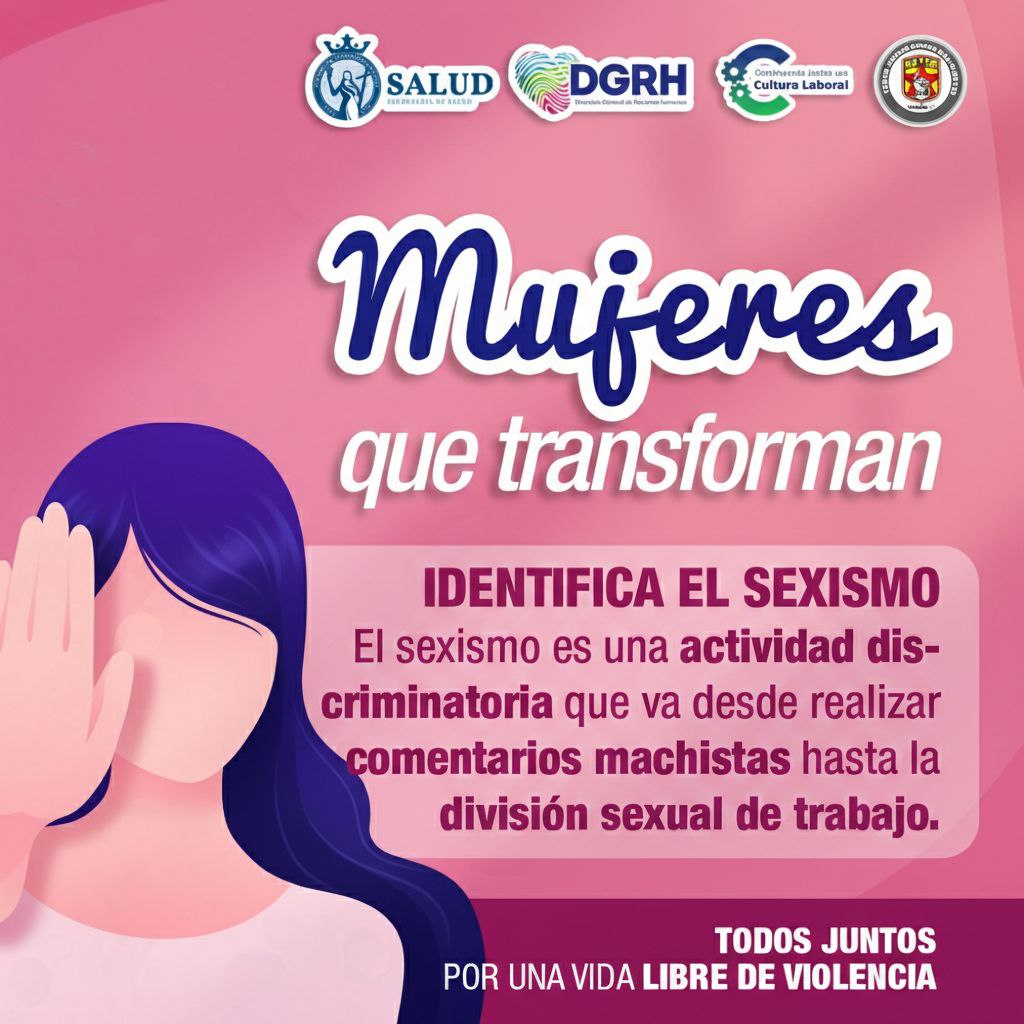 Cada gesto, comentario o práctica que excluye limita el talento y daña la dignidad. Hoy reafirmamos nuestro compromiso con entornos laborales donde el respeto, la equidad y la corresponsabilidad sean principios cotidianos.

#Igualdad #Respeto #NoAlSexismo #EntornosSeguros