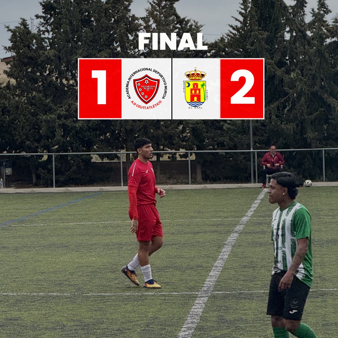 J24 | 1-2 | 🔚

Termina el Partido en José Manuel Aroca con una victoria del equipo visitante. 

<a href="/DeporMurciaFC/">DeportivoMurciaFC</a> 🆚 <a href="/ef_raal/">EF El Raal</a> 

#DeportivomurciaEFelRaal 
@trecerag13 <a href="/Nacional10x/">PreferenteAUT</a>
