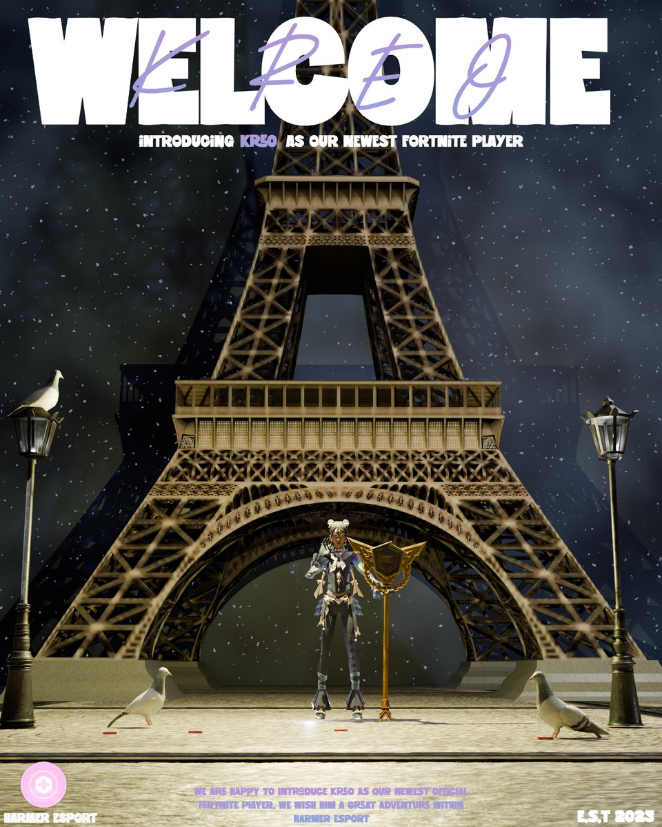 🌸 On passe à une vitesse supérieure avec l'avant-dernière annonce de la soirée ! 🤩

Nous accueillons aujourd'hui un joueur Français très prometteur au sein du Roster Officel. 🌟

Mesdames et messieurs, veuillez bien accueillir <a href="/Kreo_2/">Kreo</a> ! 🩷🤍

#HARWin #HarmerOnTop