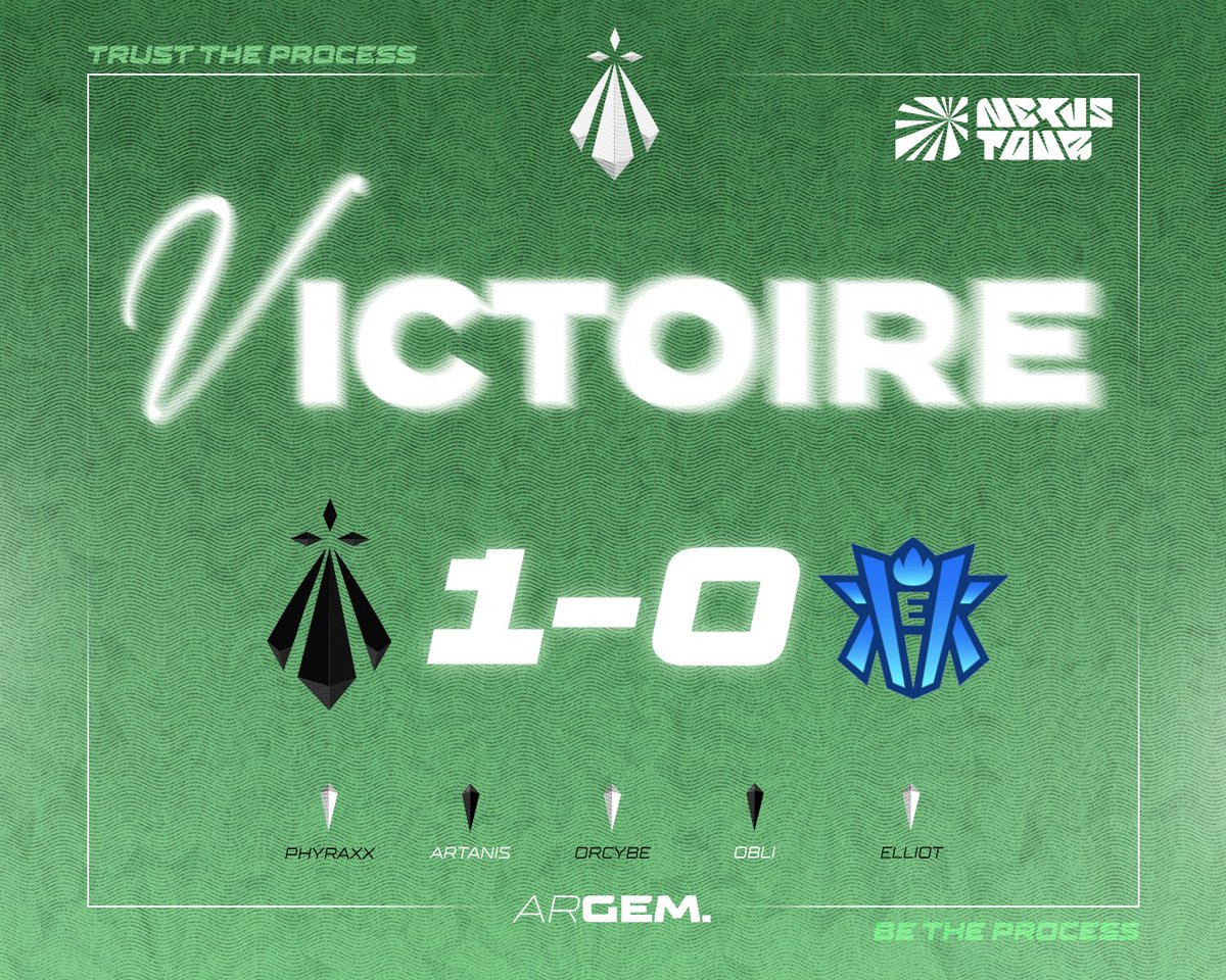 TeamHigh_Ground's tweet photo. DAY 1 PARFAIT. 💎💚
6-0.
Aucune défaite.
Un run propre du début à la fin.
On termine la journée avec une victoire face à @KlanikEsport. GG à eux 🤝
Rendez-vous demain pour la suite du #NexusTour 🔥
#THGG #TrustTheProcess https://t.co/zKNN8OtYV9