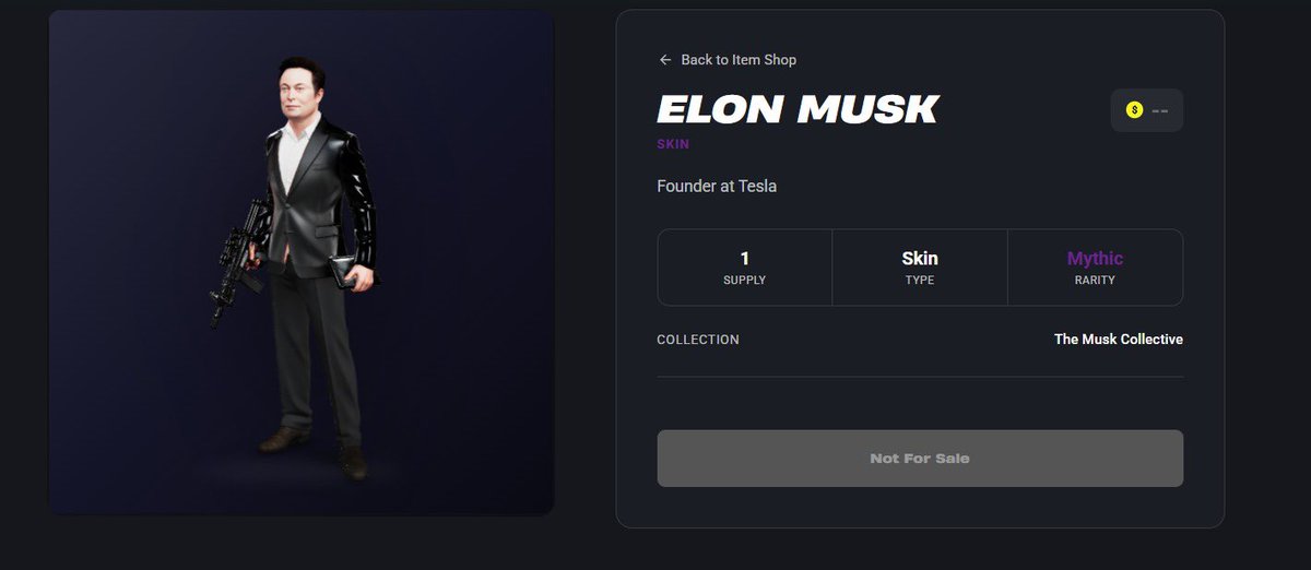 teslaownersSV's tweet photo. The Trenches Game just dropped an Elon Musk skin, available for free to all Tesla owners.  

Let's all play @thetrenchesgame https://t.co/dk37XGW7MK