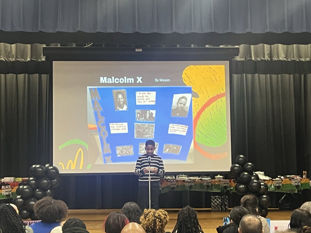 AnaBudds's tweet photo. Ms Dennis and Mrs Magnotta classes celebrate Black History Month by presenting their projects to families and enjoying traditional African American foods! #oakside #peekskillpride https://t.co/qqf8Rc0dPv