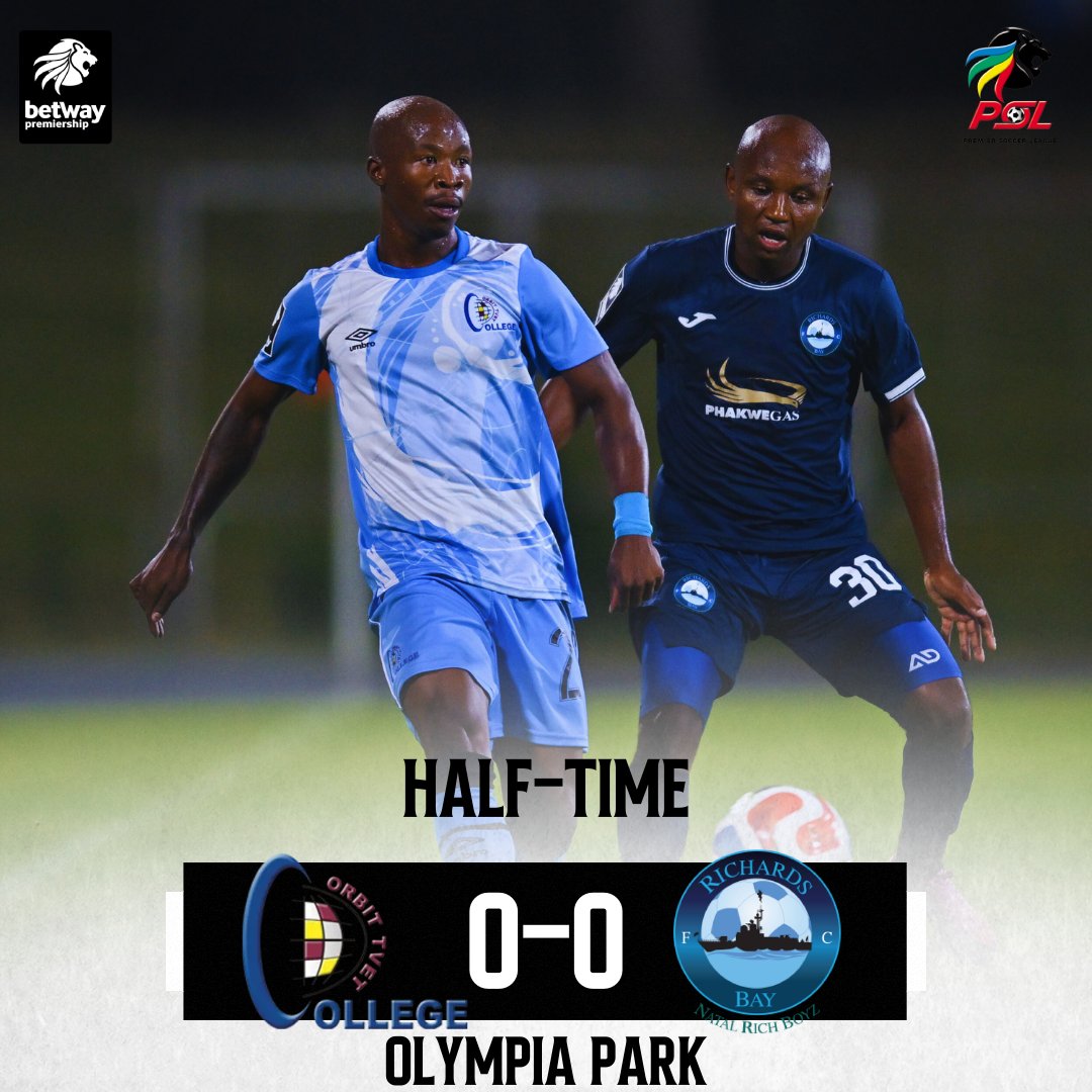 OfficialPSL's tweet photo. #BetwayPrem – UPDATE:

No goals at the break at Olympia Park, with @mswenkoboyz and @RichardsBayFC_  evenly matched after 45 minutes. https://t.co/JRQjvwaulw