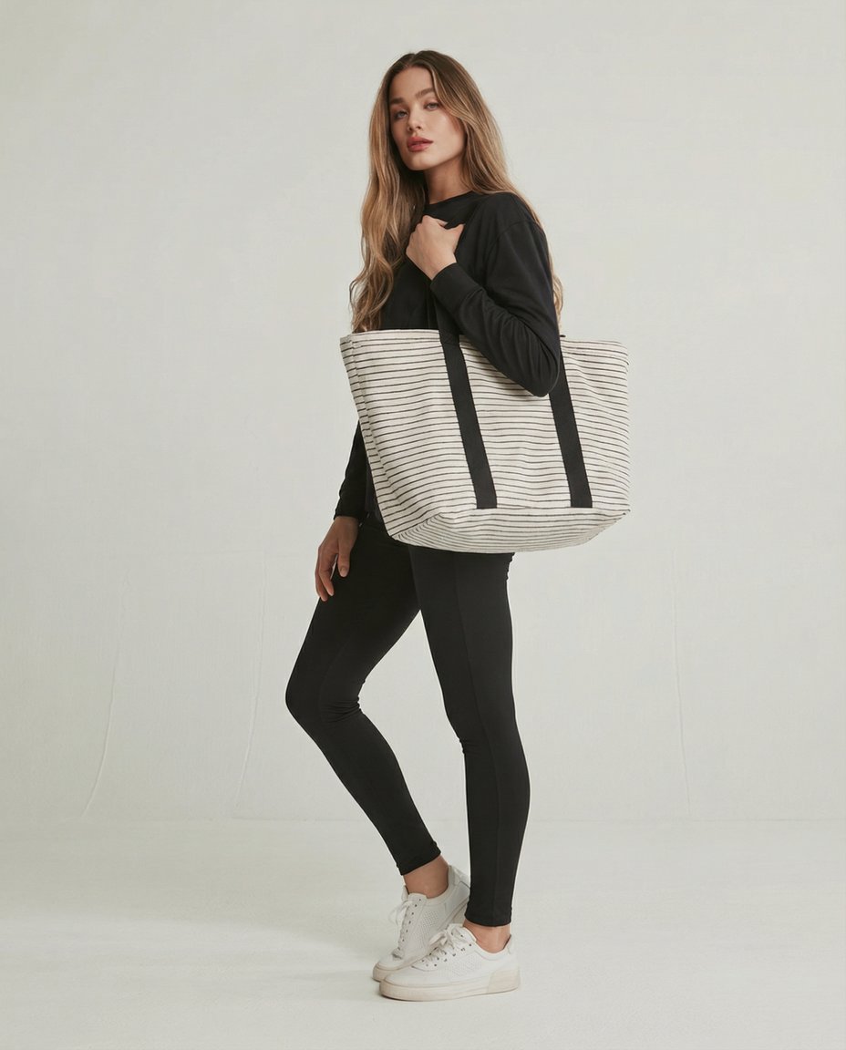 NaturallyFreeCo's tweet photo. What’s your everyday go-to bag? 👜

Meet  the casual tote made from organic cotton 🌱✨ Lightweight, spacious, and  designed for everything from morning errands ☕ to weekend getaways ✈️.

Would you carry this in classic black & white 🤍🖤 or add a splash of color 🎨? 👇

#NaturallyFree #OrganicCotton #SustainableStyle #ConsciousLiving #EverydayEssential