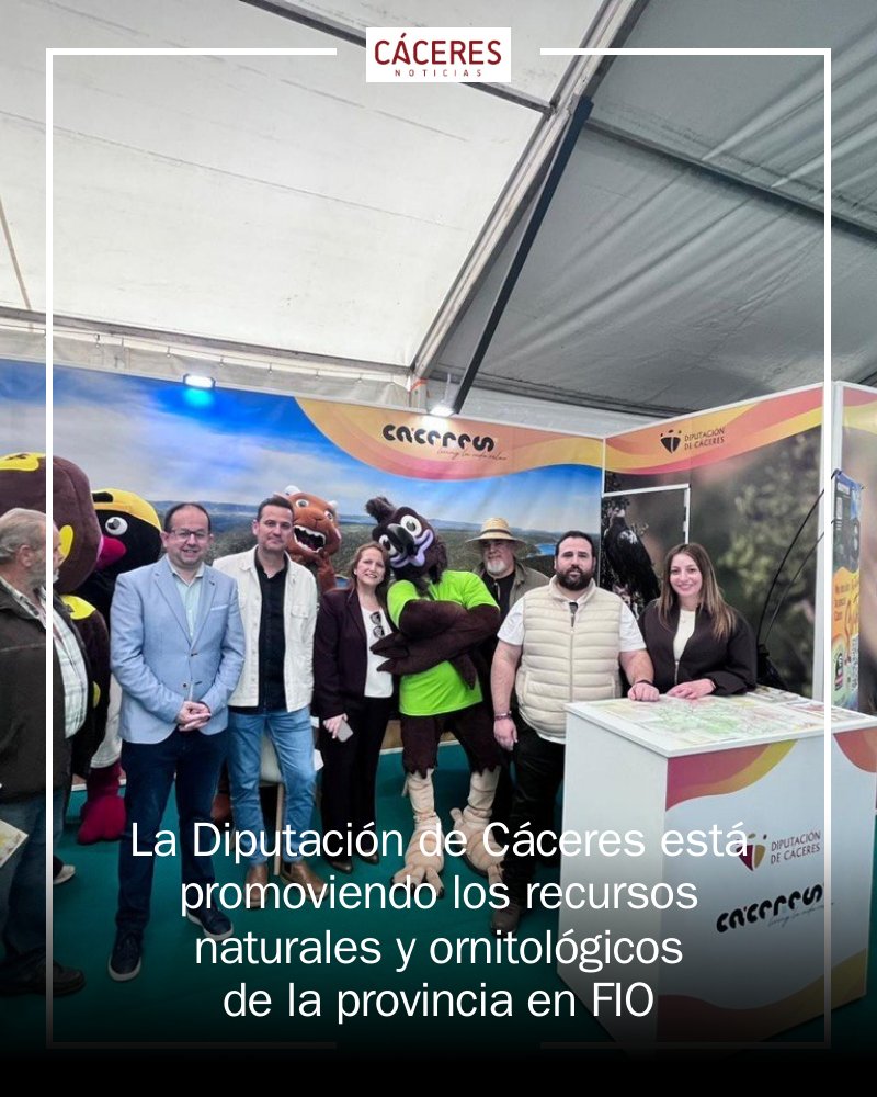 🌍✨ ¡La Diputación de Cáceres impulsa el turismo sostenible en la XXI Feria Internacional de Turismo Ornitológico! Del 27 de febrero al 1 de marzo, descubre nuestros recursos naturales y ornitológicos. ¡No te pierdas esta gran oportunidad! #FIO2024... mrf.lu/SdgG