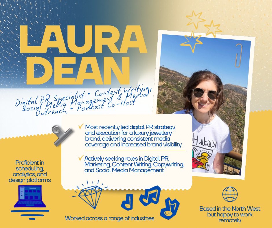 I’m currently seeking a new role following redundancy. It’s a tough market right now, so any leads, or retweets would mean a lot. 🙏

LinkedIn: linkedin.com/in/laura-dean-…