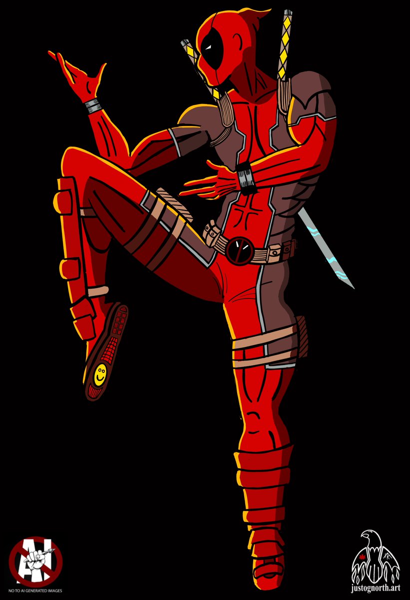 Deadpool 13x19” poster template.  #marvel #deadpool #justognorth #digitalartist #digitaldrawing