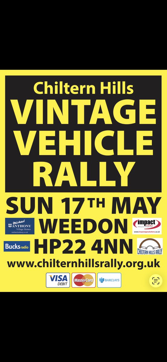 AJFLTD's tweet photo. Chiltern hills rally Sunday 17th May #classiccarshow trade stands live entertainment food and drink . Free public parking dog friendly what’s not to like ? Tickets online for a great family day out , https://t.co/bDK7VKvYaX https://t.co/xaxZsjWW0w