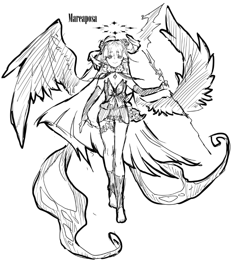 AyuumikoChan's tweet photo. Me suis amusée a faire un potit nouvel OC~
Mareaposa ! https://t.co/IoB5LYhRsv
