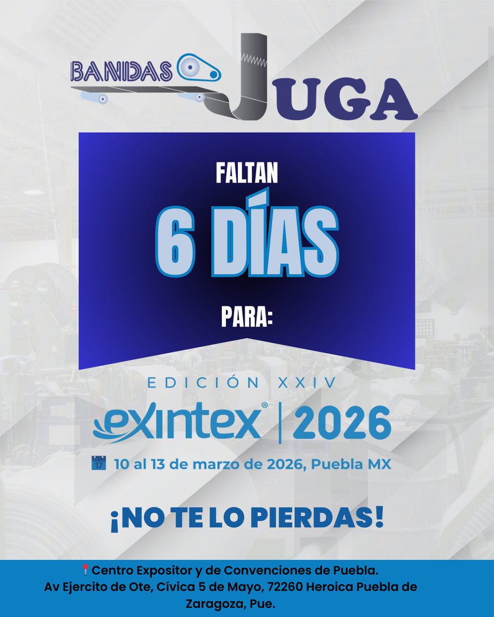 BandasJuga's tweet photo. 👉 Más cerca de estar presentes en la #exintex2026 https://t.co/0nrrRiavPN
