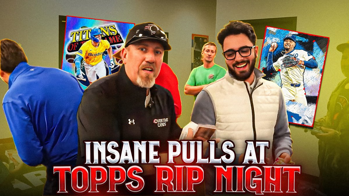 OvertimeCardsUT's tweet photo. Relive the 🪄 magic of @topps Hobby Rip Night! Watch our newest  Podcast episode, now available on YouTube. https://t.co/2kt3XlVWJo https://t.co/wzWqyaJ3RS