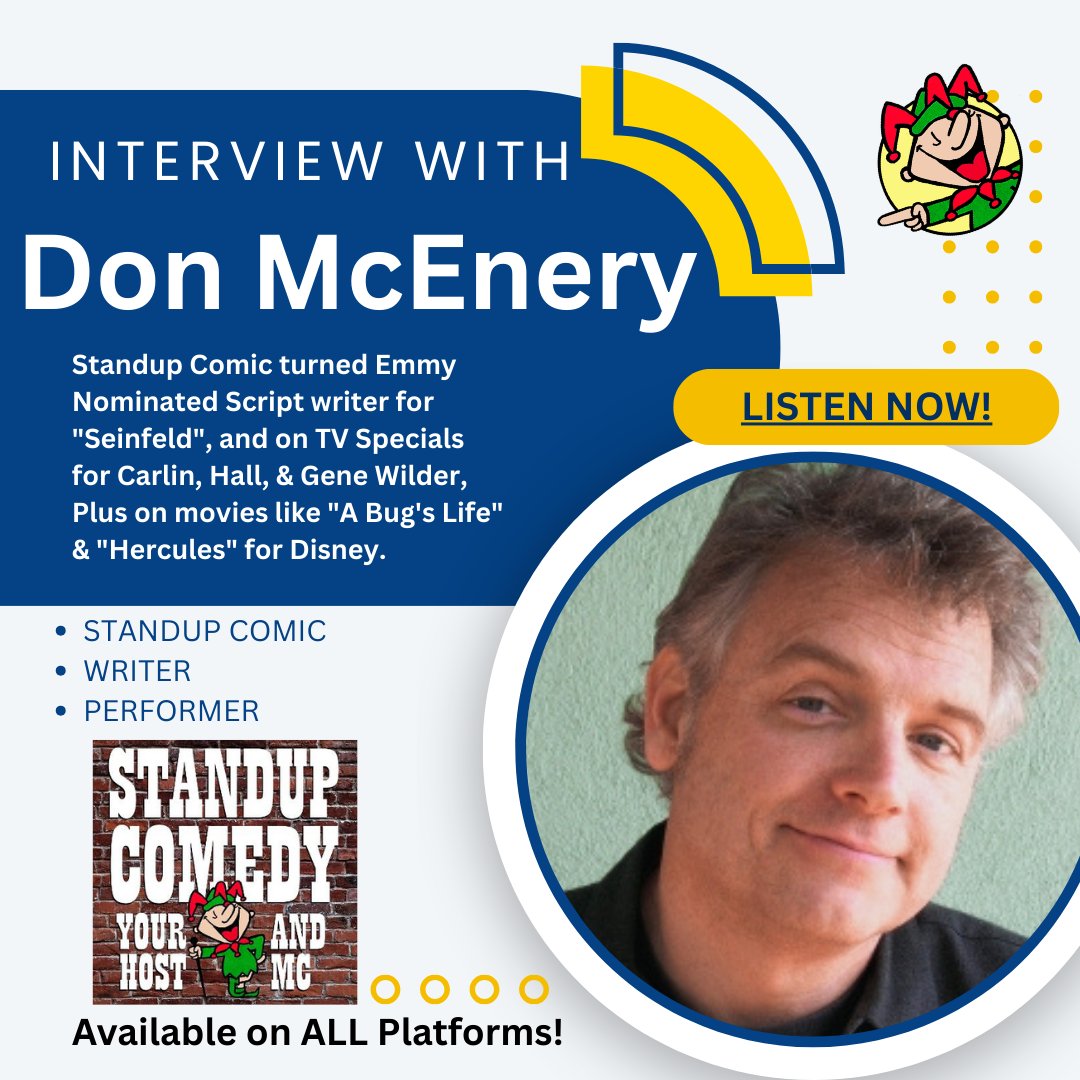ScottEd86900465's tweet photo. Interview with standup comic &amp; Script writer Don McEnery...listen and learn about working in the comedy industry.

https://t.co/sfKGWRI5mQ

#standupcomedy #interview #comedywriter #comedy #writer https://t.co/PhkL0oNNeG