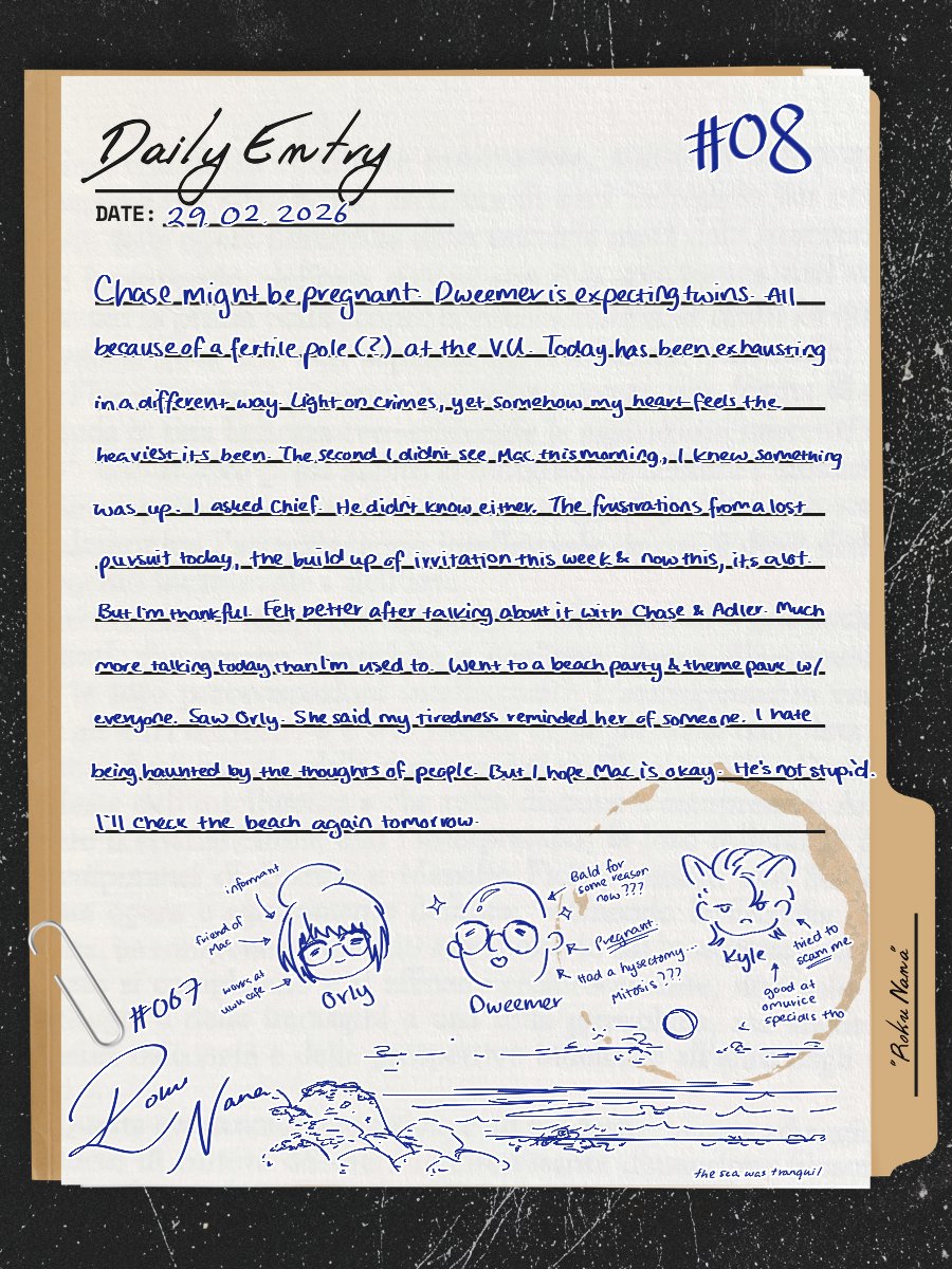 📘Roku Nana's TOP SECRET Journal: DAY 8 🚔

#DistrictV