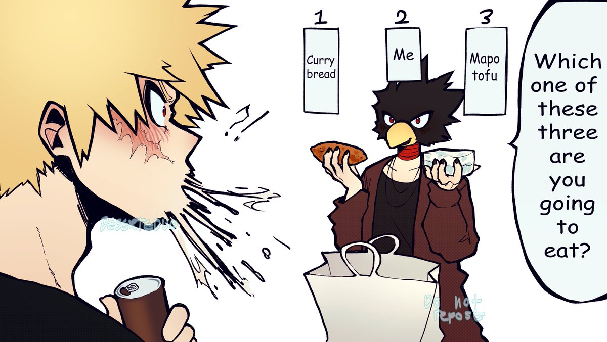 dailytokobaku's tweet photo. Make your choice Bakugou #tokobaku 

[This amazing art was done by @deserteduo] https://t.co/CYq7e6EFPW