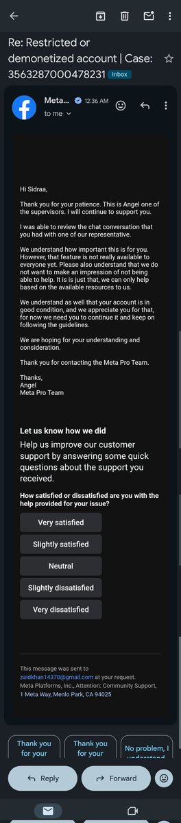naaz56645's tweet photo. "Meta's 'Supervisor' Angel just sent me a Lollipop! 🍭 Admitted my account is in GOOD condition but refuses to fix the missing Bonus button that I ALREADY HAD 6 months ago! 🤡
This is how they scam Verified creators! @elonmusk @AshwiniVaishnaw @Meta #MetaScam #DigitalHafta" https://t.co/rIu7VzHn8o