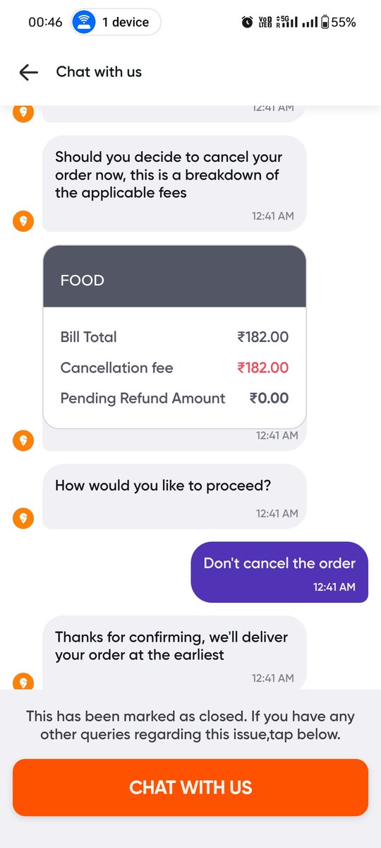 Iamacoolguy007's tweet photo. @Swiggy 
what is this ordered briyani and 2 roti. but only roti showed in order after payment.  now they can't add main item and charging whole amount to cancel it https://t.co/3kRepkfIqF
