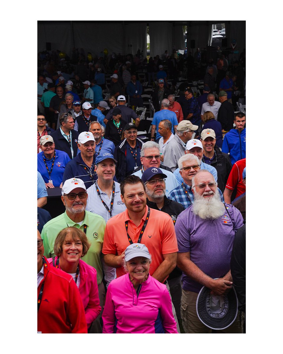 APinv's tweet photo. Scenes from our volunteer breakfast ⛱️

We’re beyond grateful for the dedication, passion, and heart our volunteers bring to the Arnold Palmer Invitational each year. This tournament simply doesn’t happen without you. 💛

Arnie's Army is ready for a great event next week!

#APInv https://t.co/LsaGH8gDL3