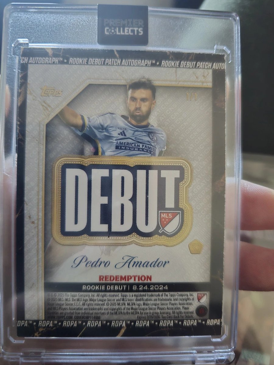 getwaxcomp's tweet photo. Pedro Amador - Atlanta United - Rookie Debut Patch surfaced on eBay. 18 of 157 
https://t.co/TLlGDCCiQf 

#mlsdebutpatch #topps #soccercards #toppssoccer #thehobby https://t.co/A6ZnXSYjDB