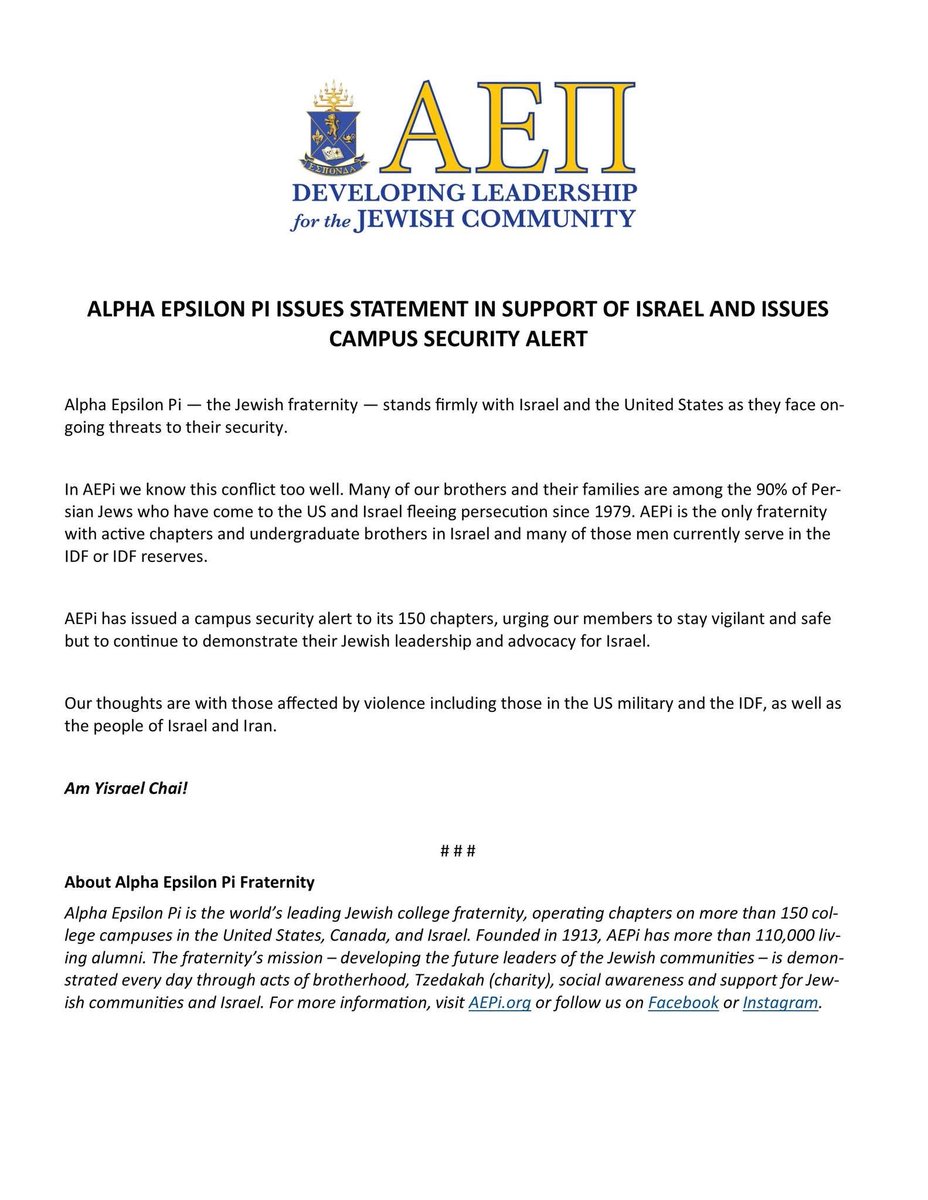 Alpha Epsilon Pi IHQ tweet media