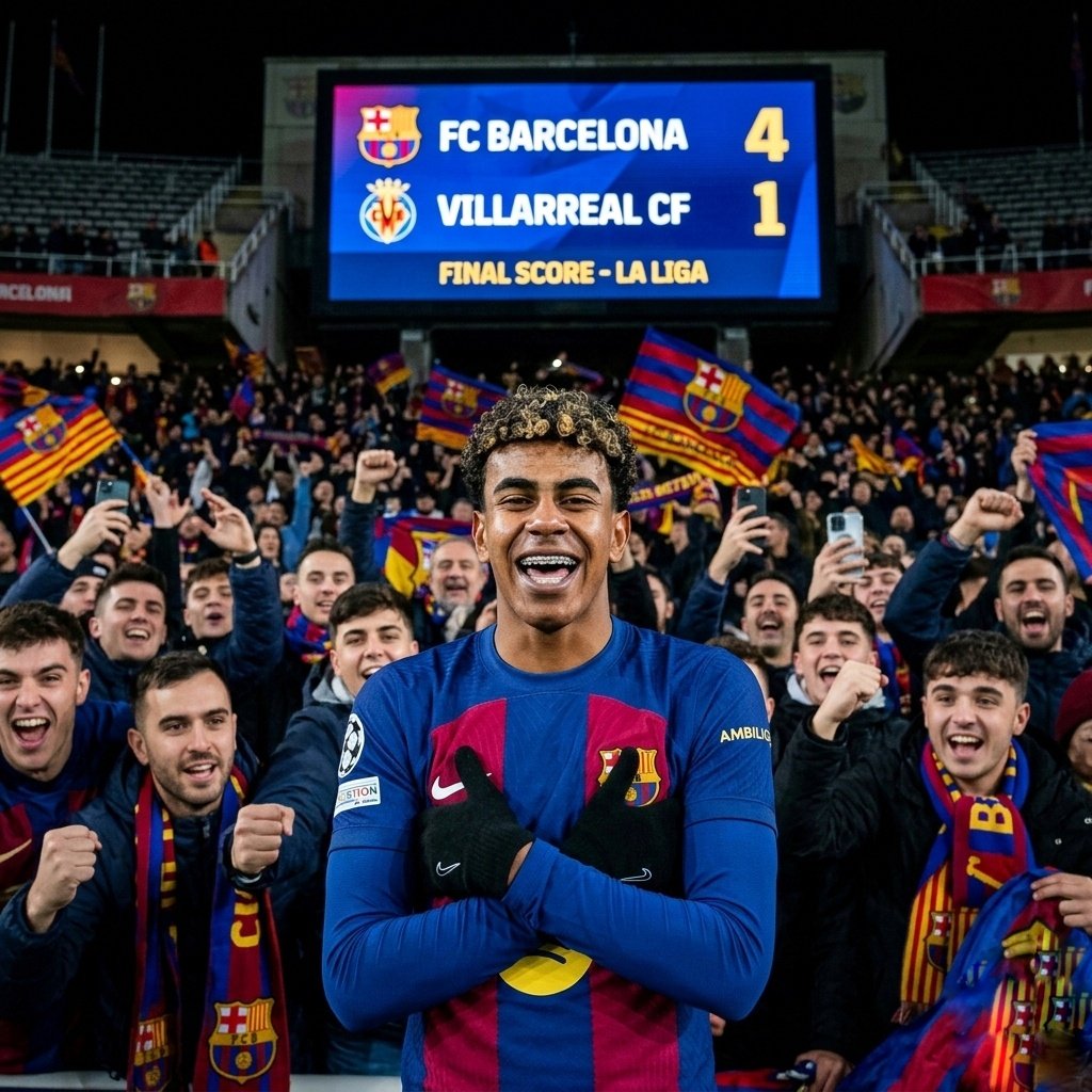بأقل مجهود.. برشلونة يحقق فوزاً عريضاً يعزز الثقة قبل معركة الكأس! 🔵🔴
أداء مثالي ونتيجة تريح الأعصاب قبل الإياب، لكن المكاسب الحقيقية كانت:
​عودة البومبر للتسجيل ⚽️
​لامين يامال يستعيد نسخة الموسم الماضي ✨
​تحسن دفاعي كبير لكوندي

#برشلونة_فياريال 
#برشلونة
