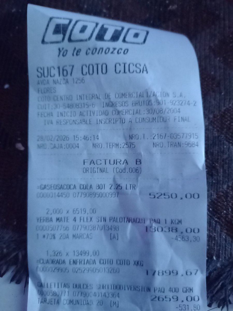 ferdelsemme's tweet photo. Así te roba @Coto_Ar  una vergüenza @BAconsumidor https://t.co/ubLpyP6w1O