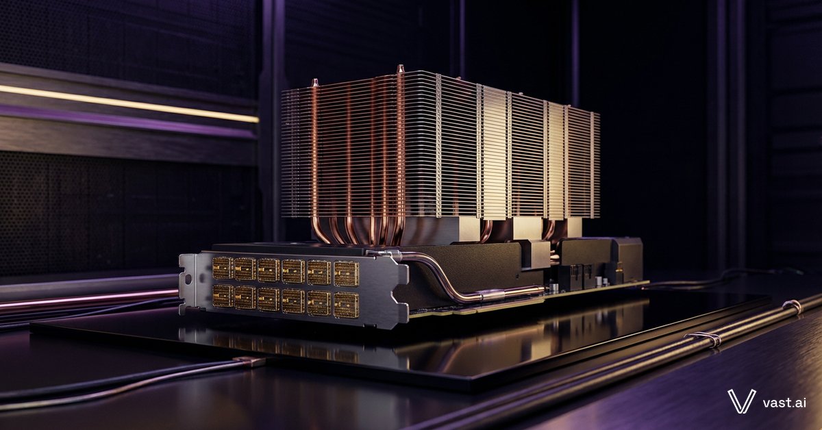 vast_ai's tweet photo. B200 Blackwell from $3.24/hr. 192GB HBM3e, next-gen FP4/FP8. No cloud contract needed. Pay per second.