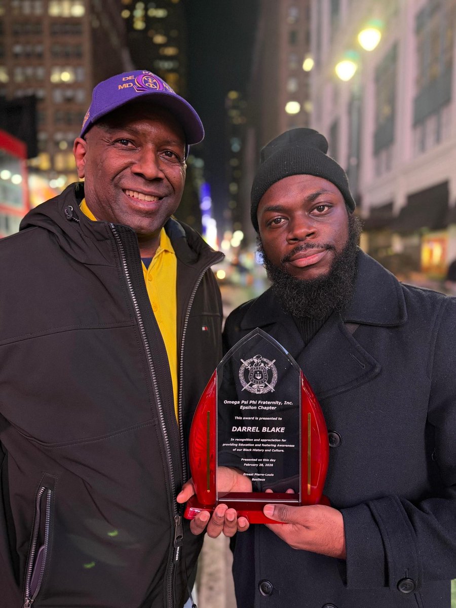 Even though the weather changed our event to virtual we appreciate everyone who attended the zoom call. We also appreciate Darrel Blake for taking the time to educate us during Black History Month! 

#OmegaPsiPhi #Epsilon #QuePsiPhi #NYC #BlackHistoryMonth