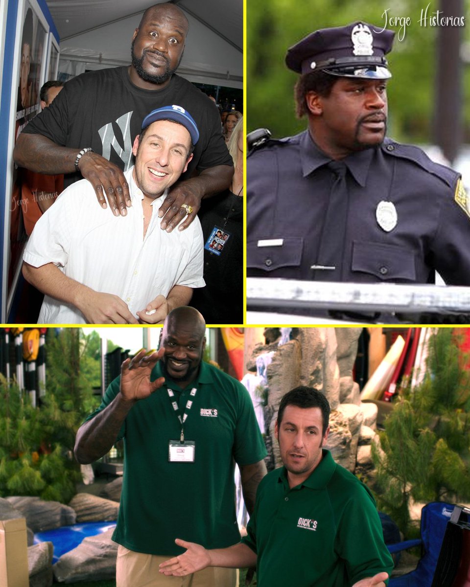 Shaquille O’Neal terminó actuando en cuatro películas de Adam Sandler por una promesa que empezó como broma.

Cuando Shaq todavía estaba en la NBA, cada vez que se cruzaba con Adam le decía lo mismo, que lo metiera en una película. La respuesta siempre era igual, que primero