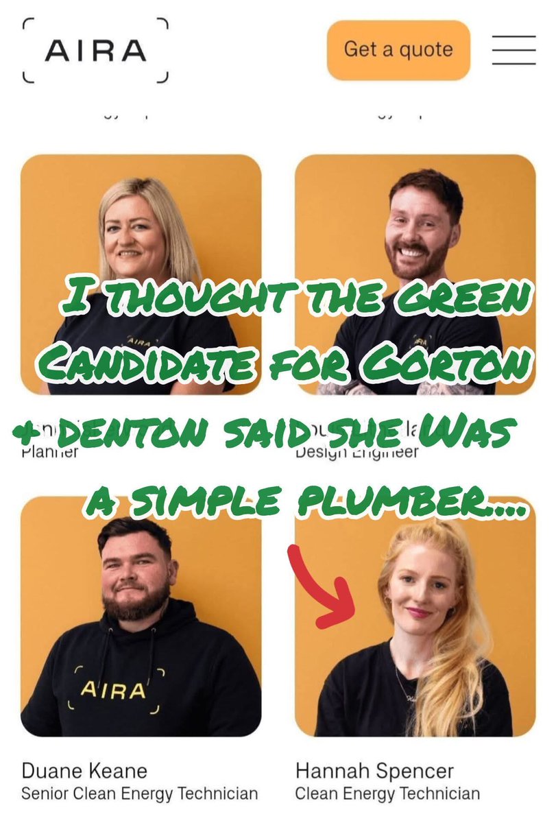 LondonTimes's tweet image. Not just a simple #Plumber! #HannahSpencer is clearly exaggerating her claim of working for herself as a plane Jane plumber. She works for #Aira &amp;amp; is a #CleanEnergyTechnician installing very fancy #HeatSourcePumps that most couldn’t afford! She owns 2 x homes too worth £1million.