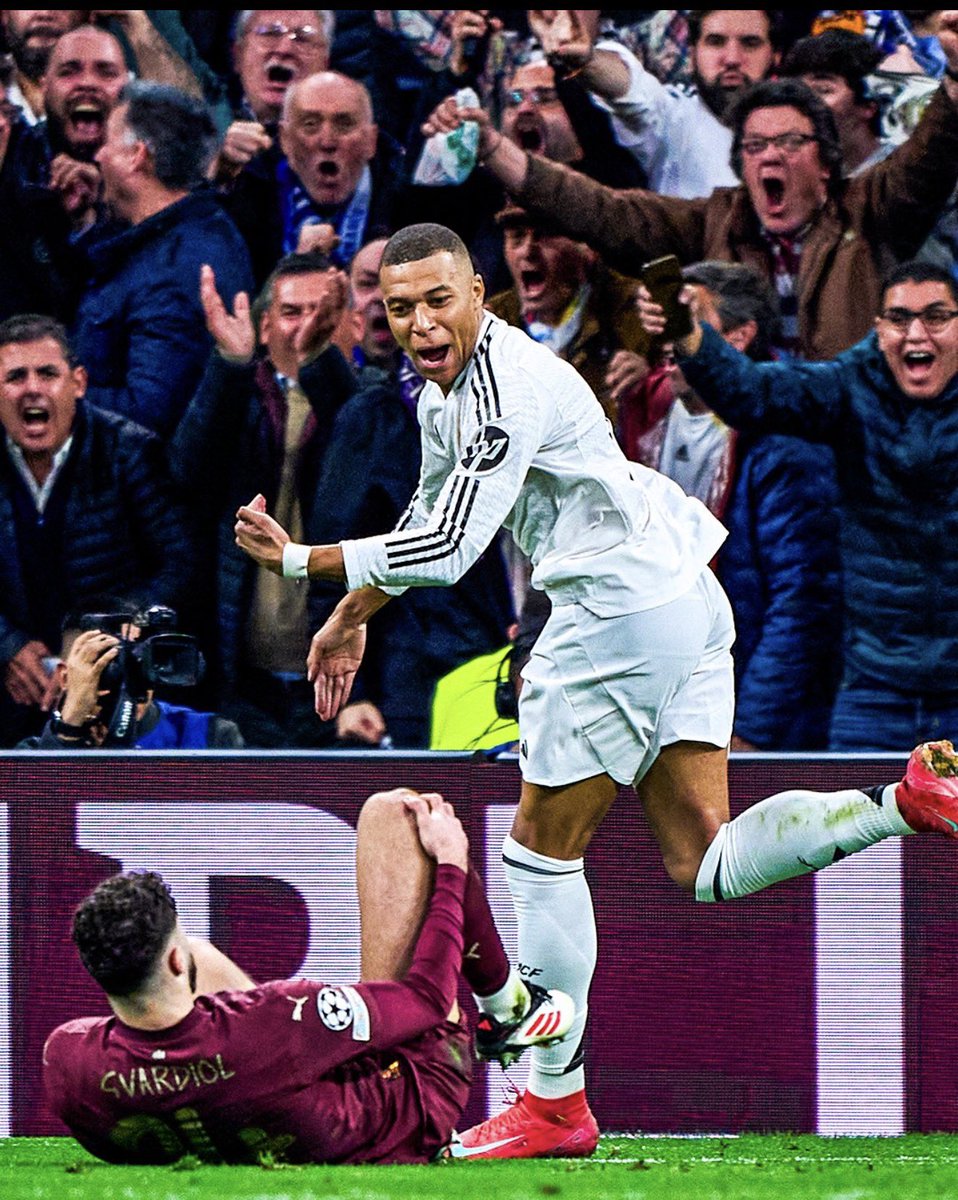 All 5 Kylian Mbappé hat-tricks for Real Madrid. 

A thread