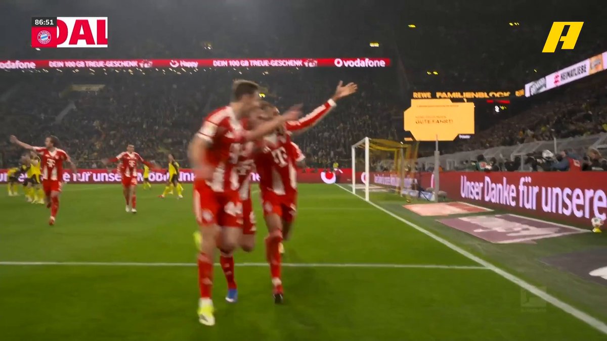 بايرن ميونيخ يقلب الطاولة على بوروسيا دورتموند في كلاسيكو البوندسليغا وينتزع الفوز 3-2. هاري كين سجل هدفين، والهدف الحاسم جاء من يوشوا كيميتش في الدقيقة 87، ليبتعد بايرن بصدارة الدوري بفارق 11 نقطة 