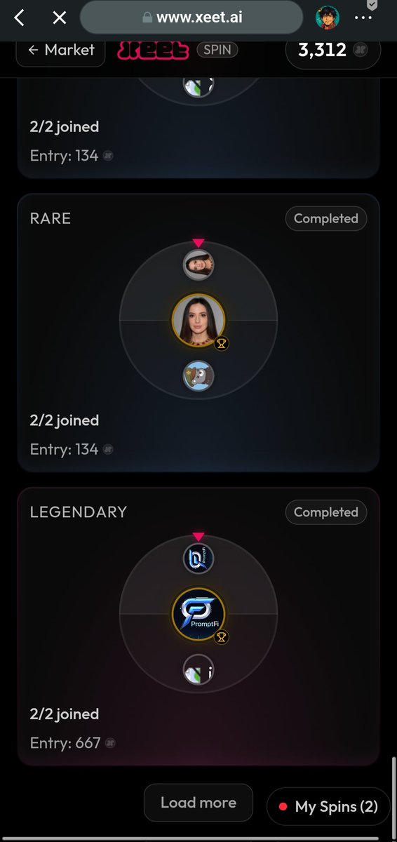 Epic win on <a href="/xeetdotai/">xeet</a>! Just crushed the LEGENDARY spin with only 2 entrants – snagged +1,001 $XEET in a provably fair draw! 🏆 Signal over noise, building that InfoFi rep. Early movers eat big. Who's grinding for the next tournament?