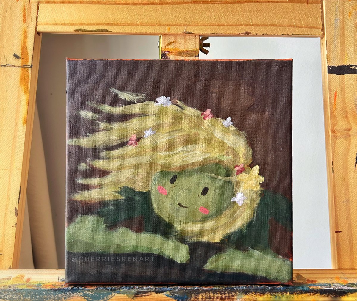 cherriesren's tweet photo. “promise to plant me there” painting https://t.co/c2OQfzy17s