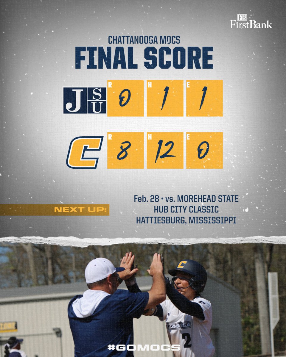 GoMocsSB's tweet photo. Run-rule victory for the Mocs!! 
Up next: Morehead State tonight at 8 p.m. Eastern time.
#GoMocs https://t.co/b22jRAjKLc