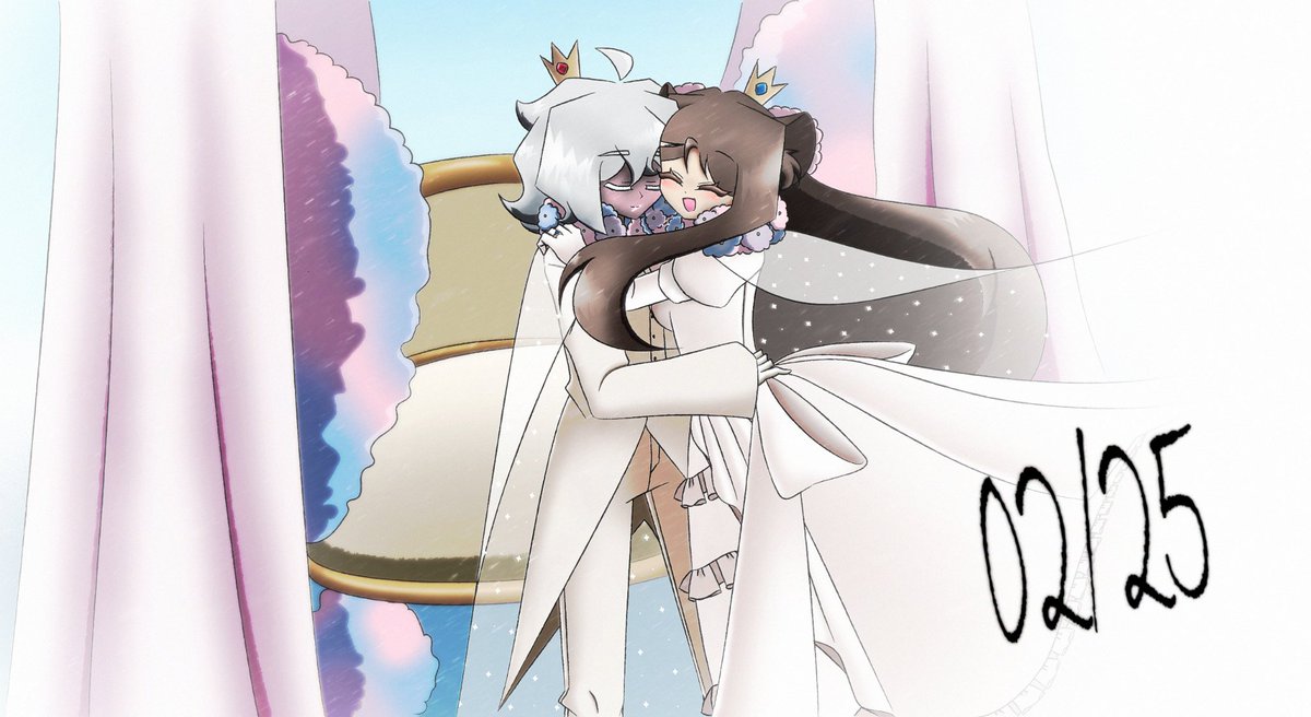 TheRinaAmatera1's tweet photo. Well, quite late, but i finished it anyways!!

My birthday also was our wedding, which was the best gift ever :3 🎉
#fnfyama #yamafnf #fnfkoilyn #koilynfnf #koiyam #riyam https://t.co/u4MHFj9ahJ