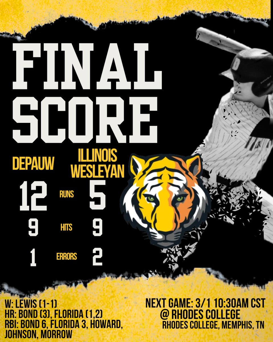 DePauw Baseball tweet media