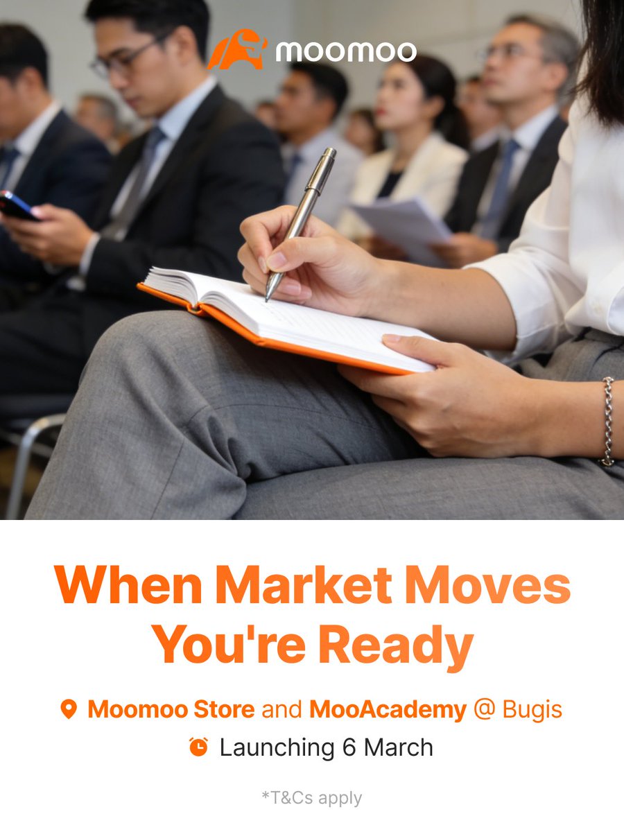 LilPrinceT1's tweet photo. Moomoo is opening its largest store in SEA. It’s also a space for investor education, with free workshops and on-site experts to help navigate today’s markets.
Plus, opening lucky draws!

 📅 Grand opening: March 6–20

#moomoosingapore #moomoo #MoomooStoreBugis #MooAcademy https://t.co/ubVPA0sLJ5