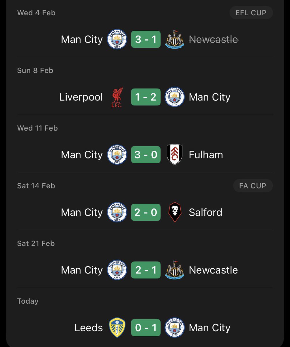 6 wins in a row I finally recognise my club