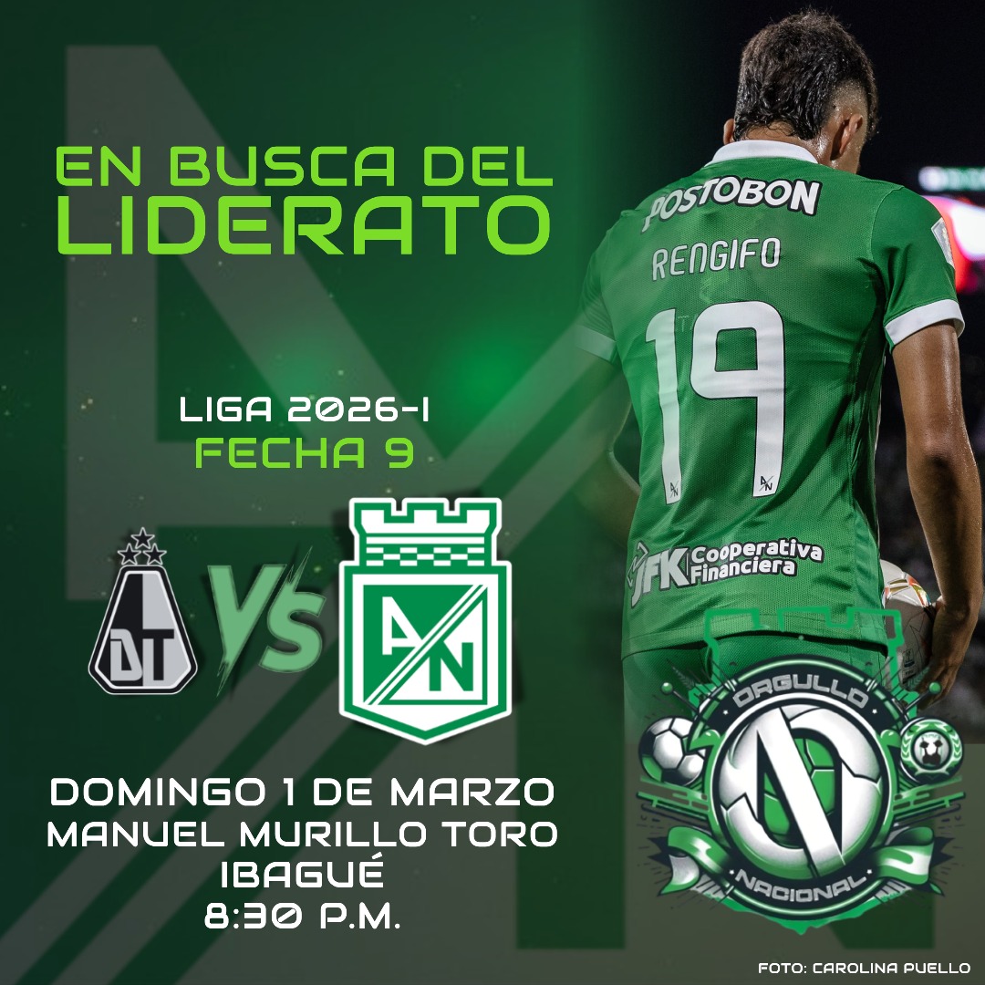 𝗘𝗻 𝗯𝘂𝘀𝗰𝗮 𝗱𝗲𝗹 𝗹𝗶𝗱𝗲𝗿𝗮𝘁𝗼 🇳🇬⚽️ 

En caso de darse una serie de resultados, <a href="/nacionaloficial/">Atlético Nacional</a> podría finalizar la novena jornada en lo más alto de la tablande posiciones.