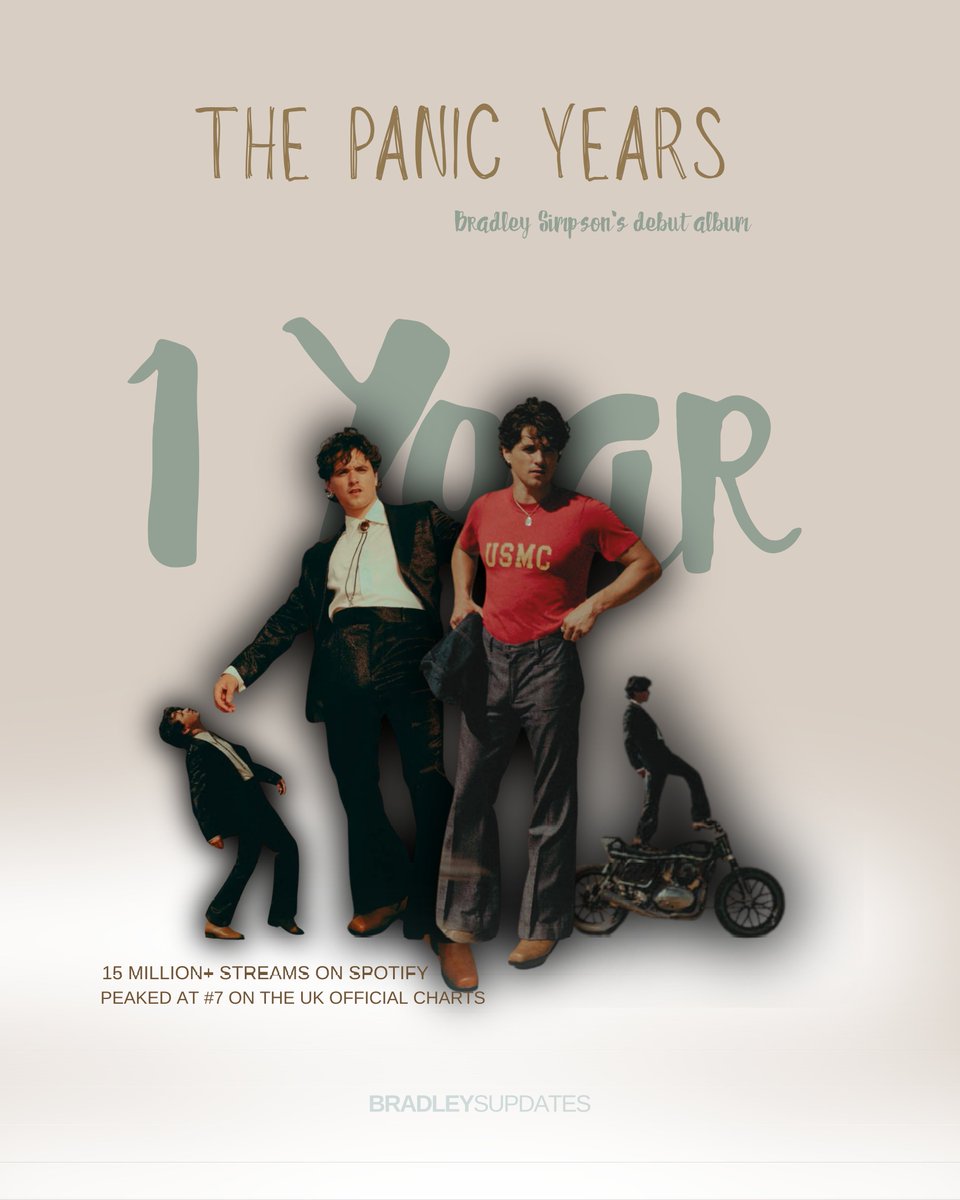 bradleysupdates's tweet photo. 1 year ago today, Bradley Simpson released his debut album, 'The Panic Years'. https://t.co/KEz7ZELHcj