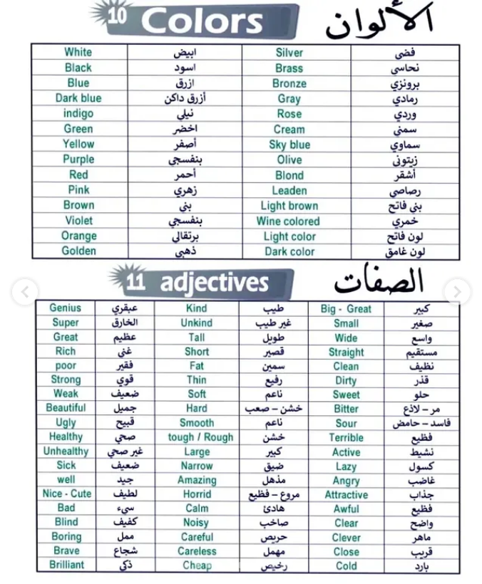 LearnEnglish224's tweet photo. اعرف الالوان واهم الصفات
فضلوها مهمة بتفيدكم👍
 #النصر_الفيحاء https://t.co/bJDMxPcG04