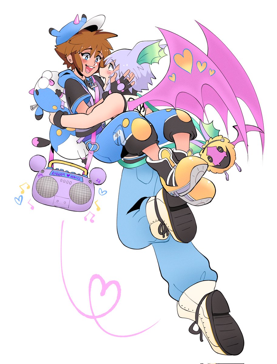 PondreaArt's tweet photo. dream eater soriku time 💙🩷

#kingdomhearts https://t.co/6WliCbBZ6m