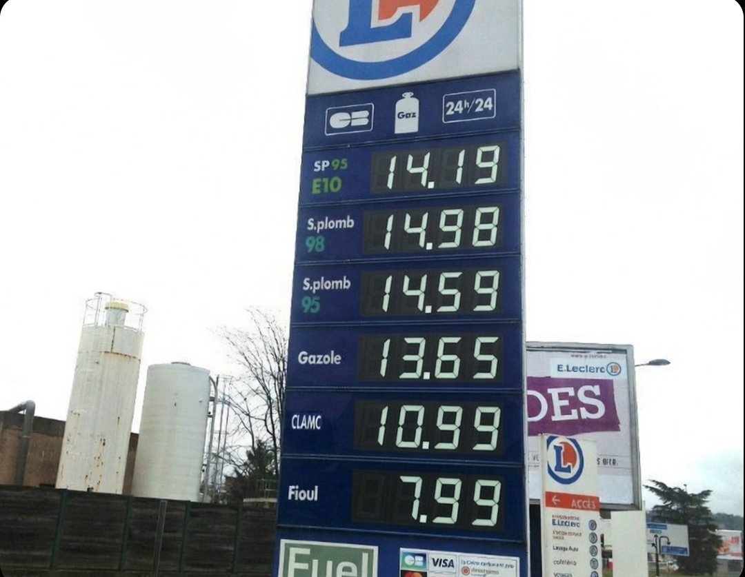 Les prix à la pompe lundi matin