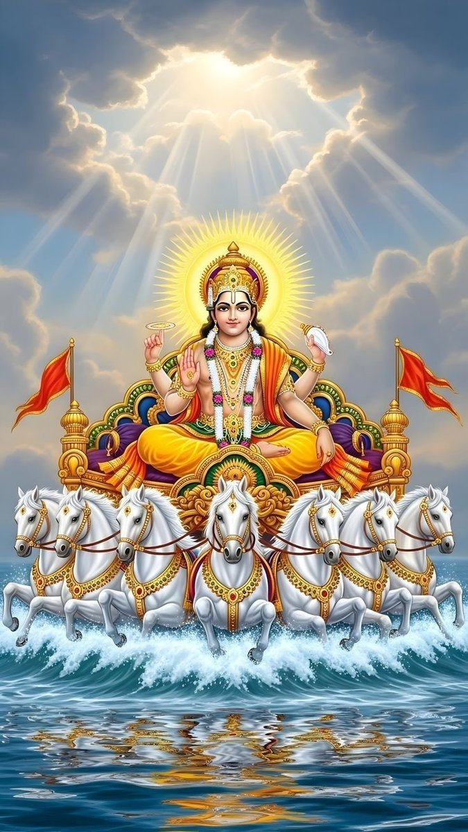 ॐ आदित्याय विद्महे रवये धीमहि।
तन्नो सूर्यः प्रचोदयात्॥
“हम सूर्य देव को जानते हैं, उनकी महिमा का ध्यान करते हैं और प्रार्थना करते हैं कि वे हमें सत्य, ज्ञान और शक्ति प्रदान करें।”