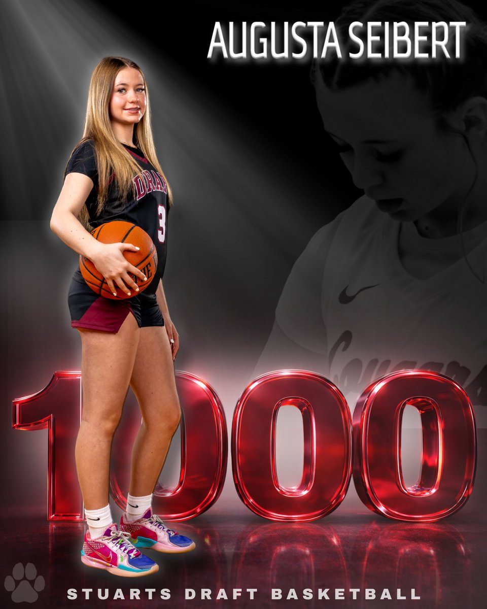 SeibertAugusta's tweet photo. 1,000 career points - Junior year - Stuarts Draft

Grateful for my teammates, coaches, and everyone who’s believed in me. We’re not done yet. 💛🏀

#Cougars #LeaveNoDoubt #1000PointClub https://t.co/kUkEC741rC