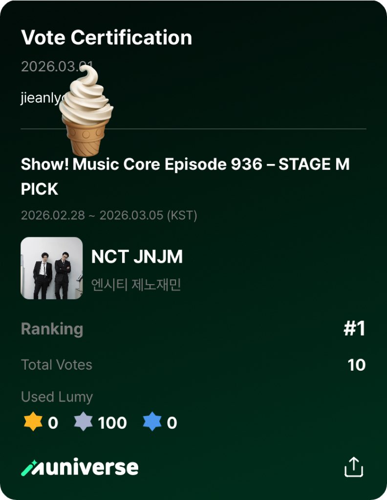 done voting for NCT JNJM on muniverse

NCT JNJM ERA BEGINS
#JNJM_BOTHSIDES
#NCTJNJM_데뷔팬_할사람