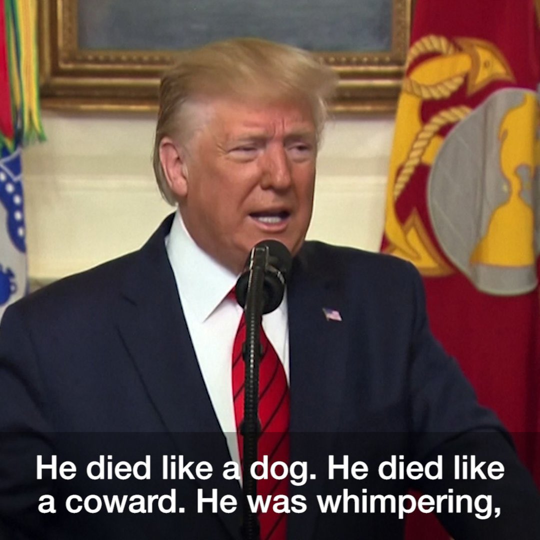 Can’t wait for <a href="/realDonaldTrump/">Donald J. Trump</a>‘s “he died like a dog”-speech on <a href="/khamenei_ir/">Khamenei.ir</a> - who died like the pig he was.